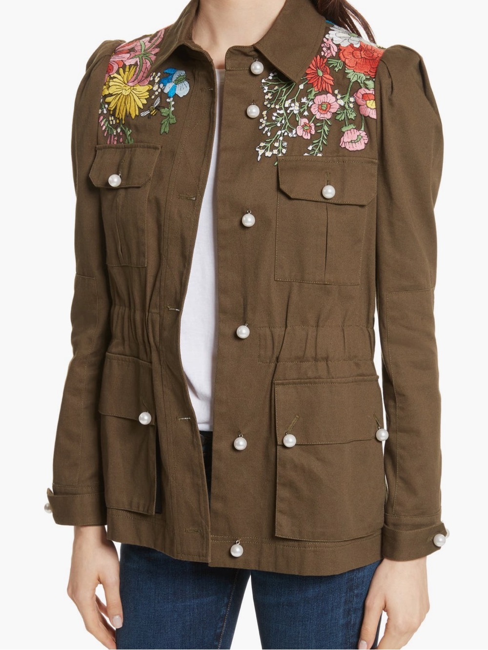Veronica Beard Huxley Floral Embroidered Jacket - Picture 4 of 12
